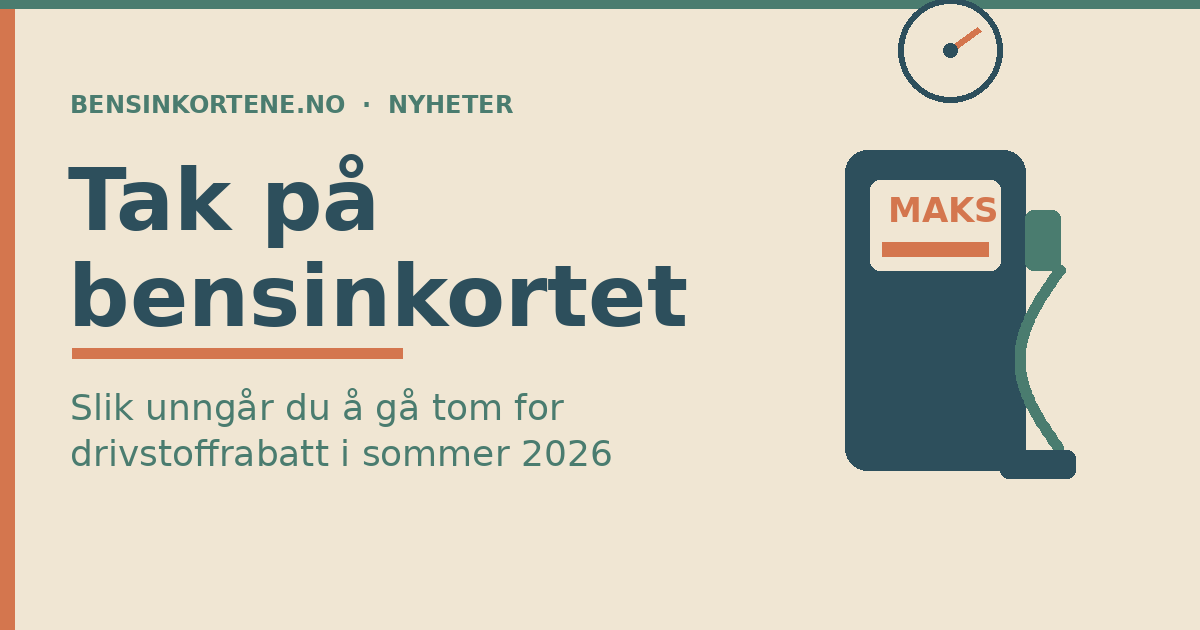 Bensinpumpe med et målerdisplay som viser at drivstoffrabatten har nådd taket i sommermånedene